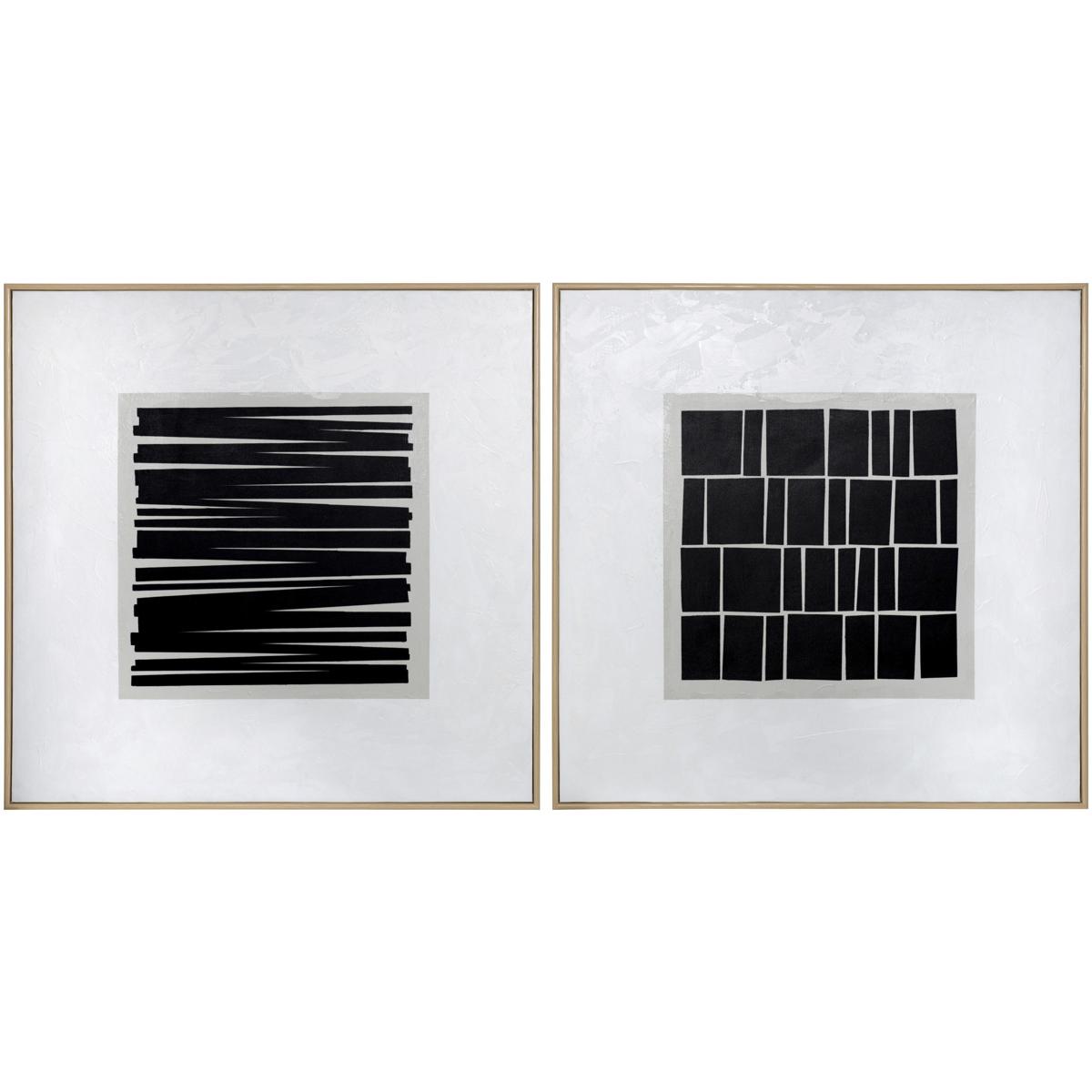 SUNPAN A0182 Split Personality 48 X 48 inch Hand Painted Art, Set Of 2